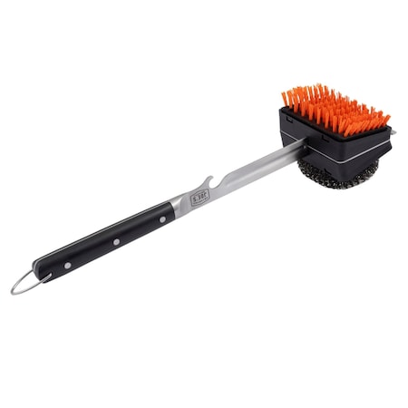 Oklahoma Joes Oklahoma Joe's Blacksmith Grill Brush with Scraper 3.75 in. H X 4.75 in. L X 3.75 in. W 1 pk 1517365R06